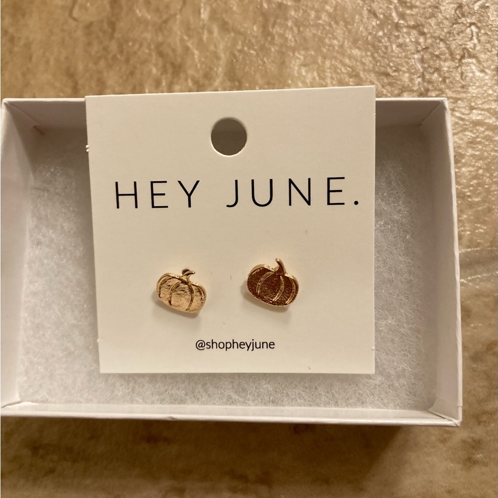 Gold Pumpkin Earrings